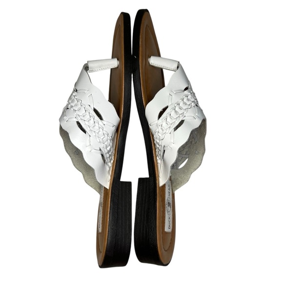 Duck Head Leather Sandals White Made in Brazil NWOT Size 10 - Picture 3 of 7